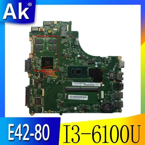 Akemy DA0LV6MB6F0 Motherboard For Lenovo E42-80 V310-14ISK V310-14IKB Notebook Motherboard CPU I3 6100U DDR4 4G RAM 100% Test Ok