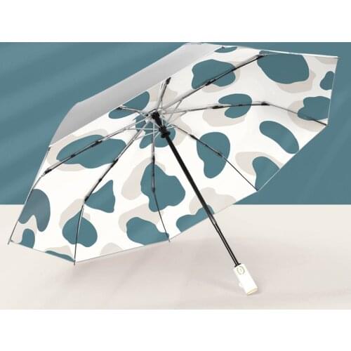 Automatic Folding Silver Coating umbrella Anti-Ultraviolet Sunscreen Female Umbrella 2021 New