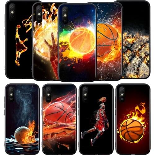 Basketball Sport Fire Silicone Cover For Xiaomi Redmi 9 9T 9C 8 7 6 Pro 9AT 9A 8A 7A 6A S2 5 5A 4X Plus Phone Case