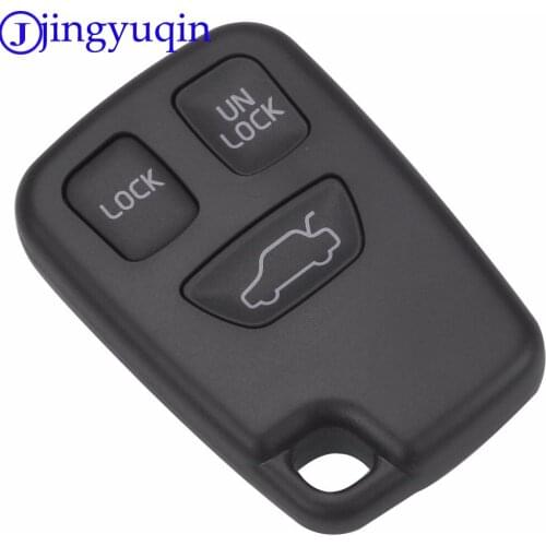Jingyuqin 3 Buttons Car Key Shell for Volvo S70 V70 C70 S40 V40 98-05 New Replacement Uncut Blade Car Key Remote Case Cover