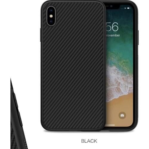 Nillkin Synthetic fiber Carbon PP Plastic Back Cover for iPhone X/Xs / Xs Max /Xr case cover ultra slim for iPhone 5.8''/6.5/6.1
