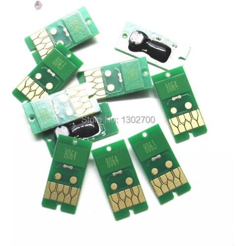 T0431 T0442 T0443 T0444 KCMY ink cartridge chip For Epson Stylus C84 C84N C84WN CX6400 CX6600 One time reset chips