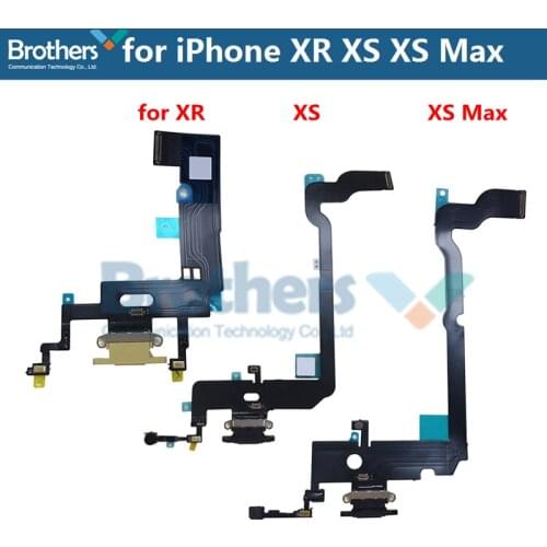 USB Charging For iPhone XR XS XS Max Charger Board Flex Cable For iPhone XS Max Charging Dock Connector Mic Phone Replacement