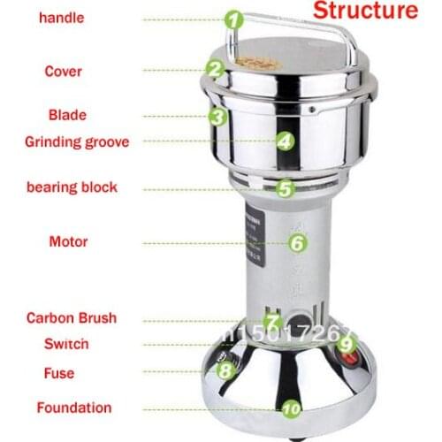 100g AC 110V version Herb Grinder/ Food mill Machine/Coffe grinder,household Electric flour mill