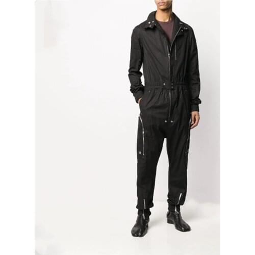 Fashion Runway Designer Jumpsuits Men Cargo Overalls Casual Rompers Hip Hop Overalls Streetwear Pants Trousers Suits Plus Size