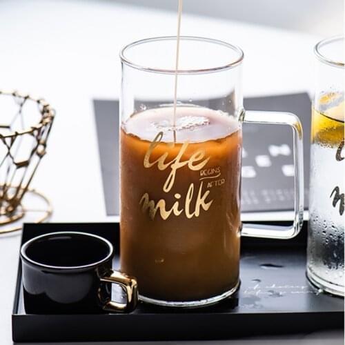 Reusable Coffee Water Bottle Glass Tea Cup Beer Tea Water Glass Water Whisky Glass Drinkware Calici Vino Coffee Cup QJJ60BLB