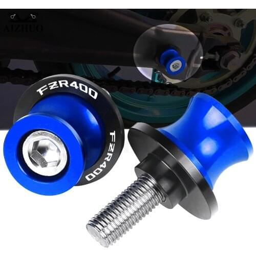 Motorcycle FOR YAMAHA FZR400 FZR 400 1988 1989 1990 6MM Stand Screws Swingarm Slider Spools With LOGO CNC Aluminum Accessories