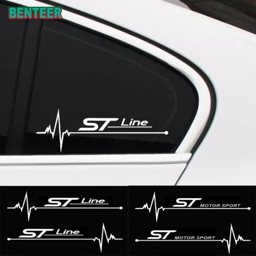 2pcs/lot car windows sticker For Ford Focus Fiesta Mondeo Fusion Escape Edge Ecosport Kuga