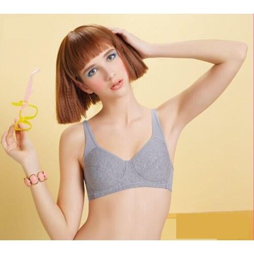 2018 New Listing uniforms impervious cotton underwear student developmental stages adjustable solid sports bra girls 7014