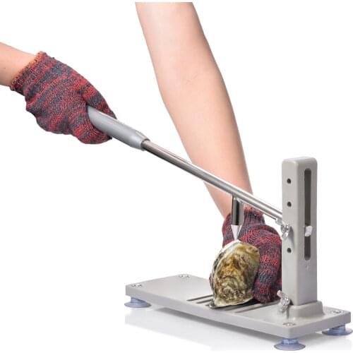 Oyster Shell Opener Handle Adjustable Seafood Oyster Raw Shell Sharp-edged Knife Shellfish Clam Shucker Kitchen Tool Set 2021
