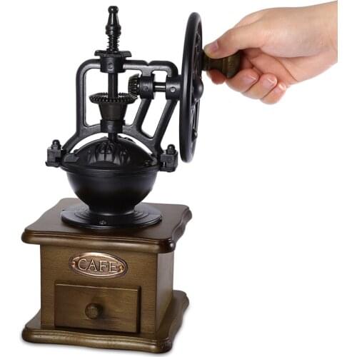 Retro Style Hand Grinding Machine Hand-crank Roller Coffee Grinder decoration