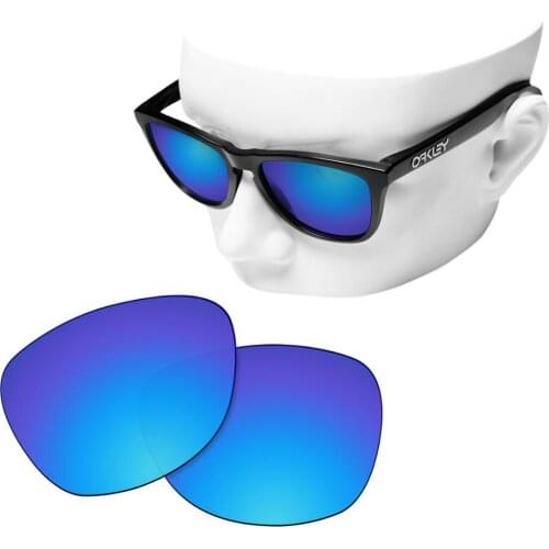 OOWLIT Polarized Replacement Lenses of Blue Mirror for-Oakley Frogskins Sunglasses