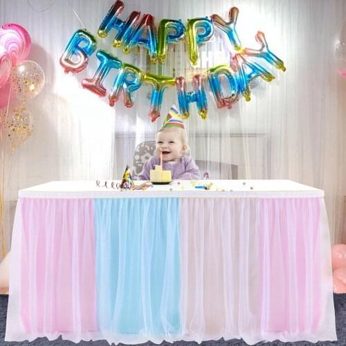 Multi Colors Table Skirt Tutu Tulle Table Cloth For Wedding Party Table Decoration Home Textile Tablecloths