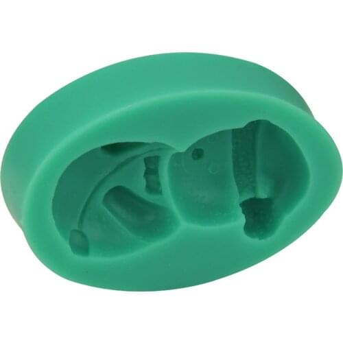 Christmas snowman silicone mold chocolate cake fondant baking mold diy gypsum decorative soap mold