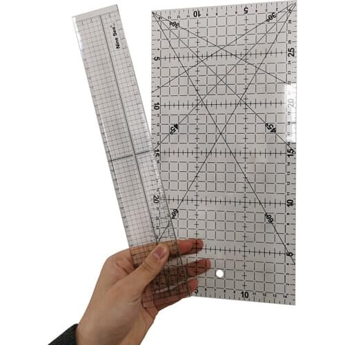 Patchwork tool ruler 2 pcs 30*15/30*5cm Regular cutting ruler Patchwork ruler DIY ruler Patchwork tools Student stationery hand