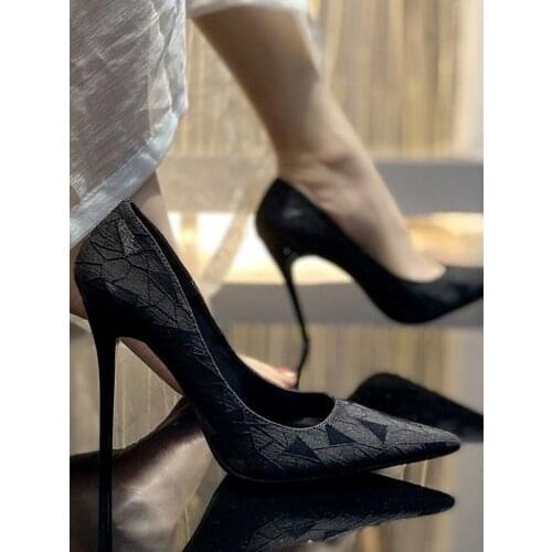 Fashion pointed high heels women spring and autumn new womens shoes all-match black work shoes stiletto heels women shoes woman