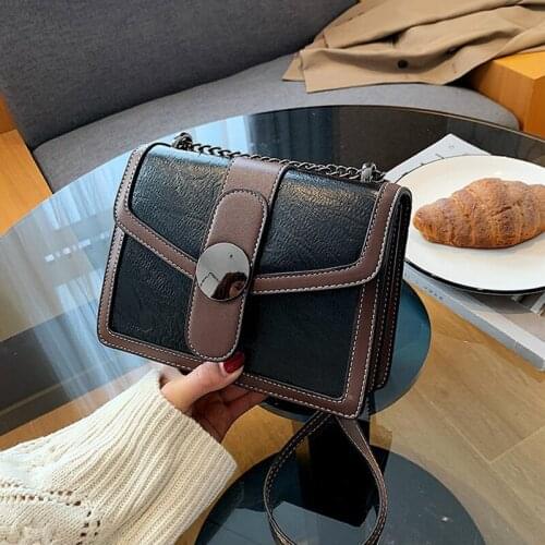 Vintage Square Tote bag 2021 Fashion New High quality PU Leather Womens Designer Handbag Travel Shoulder Messenger Bag