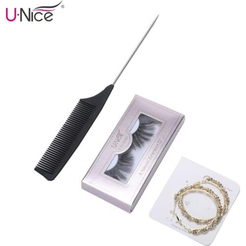 UNice Hair Gifts Pack Beautiful Eyelashes/ Random Earrings/Random Comb