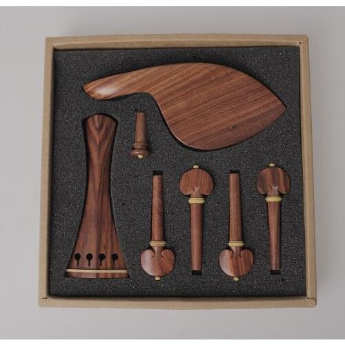 High-end One Set of Violin Chin Rest Knob Tailpiece Pegs Violin 4/4 Redwood Accessories Musical Instrument Accessories