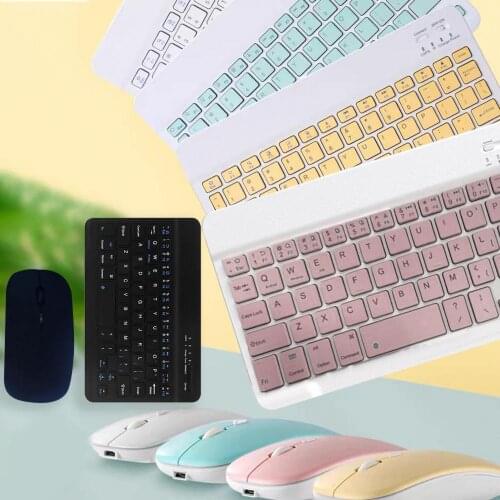 Charge the mouses thin keyboard Mini Wireless 800/1200/1600DPI Solid Color Mouse Keyboard Computer Accessory
