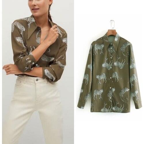 Women satin blouse long sleeve zebra print shirts vintage office ladies tops femme chandails za 2020 fashion blusa de mujer ins