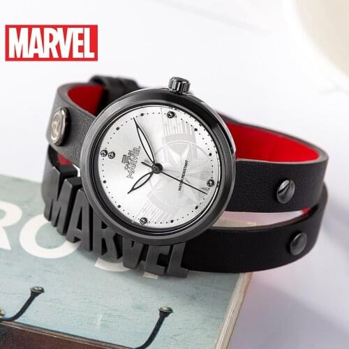 Disney official Marvel Avengers woman thin Bracelet Watch waterproof leather strap quartz Watches m-9085 Relogio Masculino new