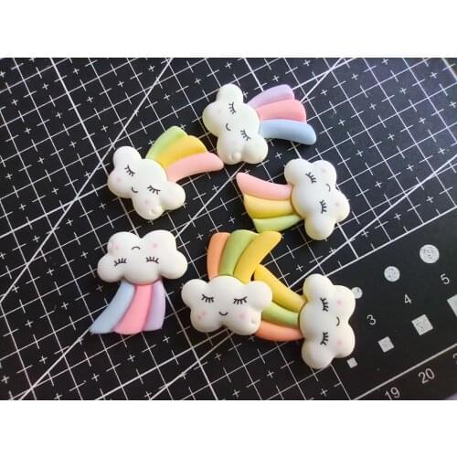 1pcs/lot resin flat back smile cloud 26mm Cabochons Scrapbooking Hair Bow Center DIY Christmas decration