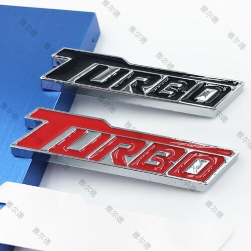 1pcs metal 7.4*1.8cm 3D turbo sign glue stickers Car tail labeling stickers emblem car styling for Chevrolet Cruze MALIBU