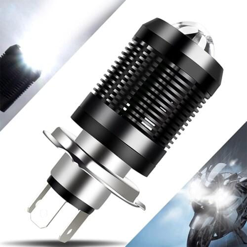 1pcs Motorcycle led Lens Hi Lo Lamp Scooter headlight H4 6000K white 3000K yellow 6000LM 12V New product for all motor bulb