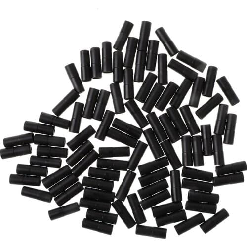 100 Pieces 5x7mm Bike Brake Cable End Cap Brake Line Sleeves Replacement Accessories