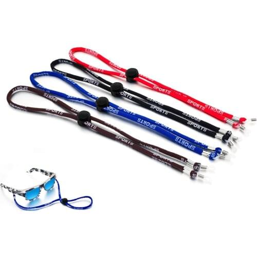 100pcs Adjustable Sunglasses Neck Cord Strap Sport Text Printed Glasses String Lanyard Holder wholesale