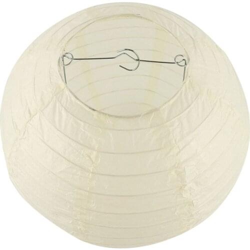 20pcs Folding Round Decorative Lantern Set White Paper Hanging Festival Lantern with Expander for Wedding Festival Event Decor