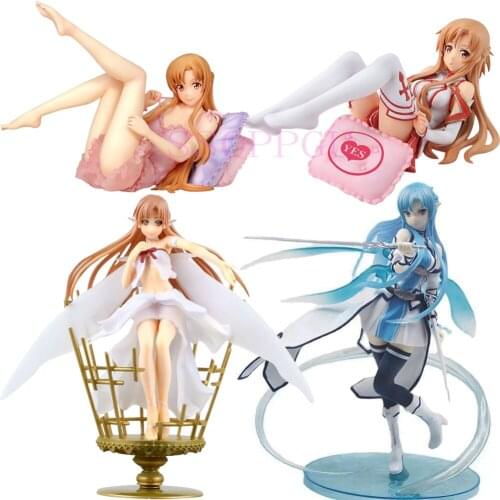 Anime Sword Art Online Asuna Yuuki Water Spirit Kirito Asuna Figure PVC Action Figure Collection Model kids Toy For Kids gifts