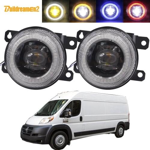 2in1 Function Car LED Fog Light Assembly Angel Eye Daytime Running Lamp DRL 30W 8000LM 12V For Dodge Promaster 1500 2500 3500