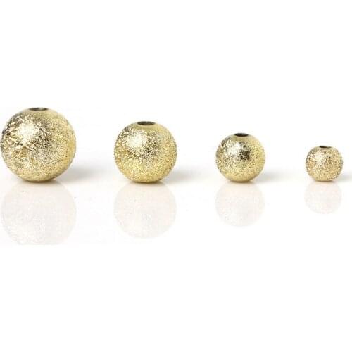 Free Shipping Gold Acrylic Round Ball Spacer Beads 6mm/8mm/10mm/12mm Pick Size For Jewelry Making