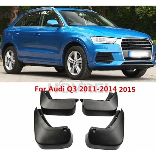 4pcs/set Car Front Rear Mudguards For Audi Q3 2011 2012 2013 2014 2015 Mud Flaps Splash Guard Fenders Accessories car styling
