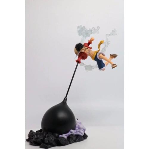 One Piece Anime Luffy Combat form Straw hat PVC Action Figure Collection Model Toy