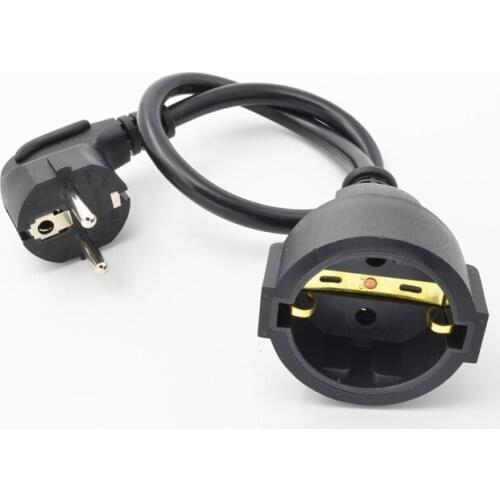 EU power cord,Germany Male to Female Power Extension Cord Cable for PC Computer PDU UPS 0.5M