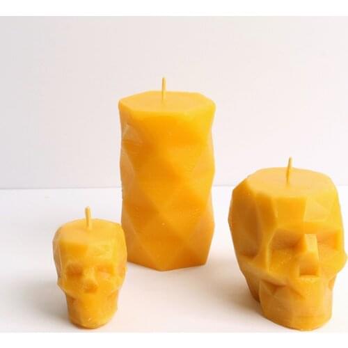 Candle mold, creative silica gel mold, skull geometry candle mold, manual candle mold