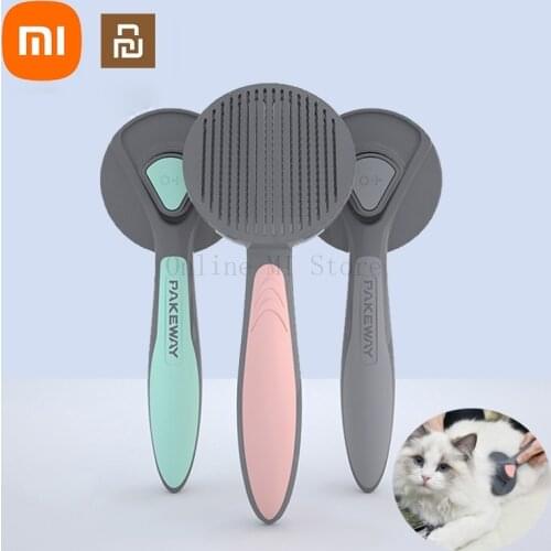 New xiaomi pets hair skin removal comb needle for dogs cats puppy comb cleaning brush grooming ergonomic tools pet supplies