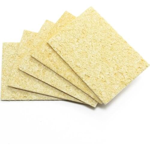 10Pcs 3.5CM*5CM high temperature resistant soldering iron tip cleaning sponge