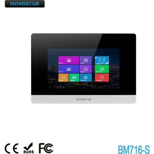 HOMSECUR 7" Wired Memory Monitor BM716-S For Video Door Entry Security Intercom For Home Security