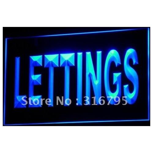 I104 Lettings Property Agency Display LED Light Signs On/Off Switch 20+ Colors 5 Sizes
