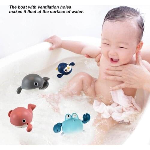 Bath Wind-up Toys Cute Cartoon Crab Penguin Whale Baby Baby Toys Baby Whale Water Bath Bath Penguin Water For Kids Toy Toy Q7Q5