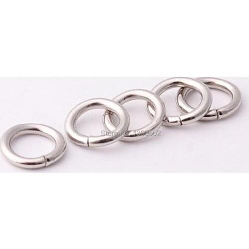 30pcs/lot 9mmsilver color O ring buckles key chain for bag backpack garment decoration accessories