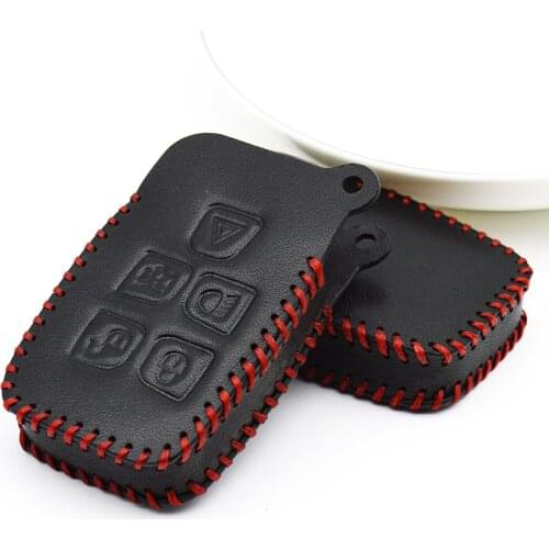Leather Car Key Cover Case For Land Rover Defender Freelander 2 A8 A9 X9 Discovery 3 4 For Jaguar Key Ring Shell Accessories