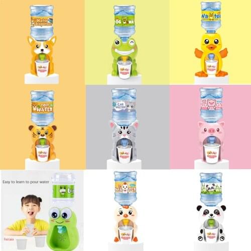 Mini Cartoon Drink Water Dispenser Toy Kitchen Play House Toys Mini Water Dispenser Toy Kitchen Playhouse for Children Game Toys