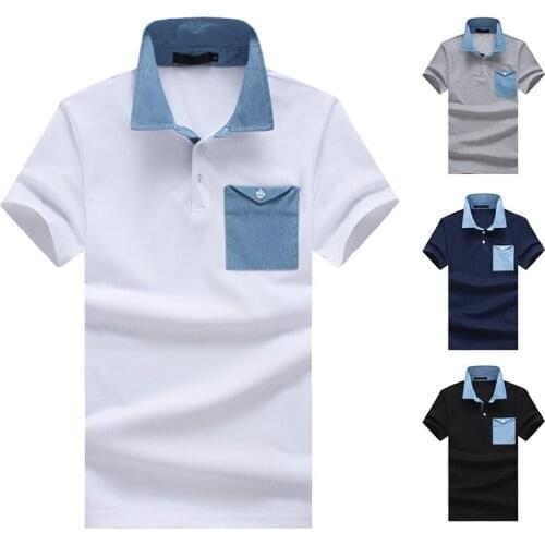 2021 Hot Mens Polo Shirts Solid Polos Hommes New Bussines Polo Breathable Pocket Design