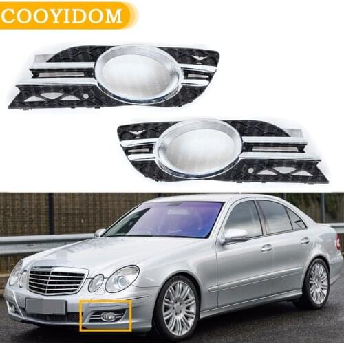 Car Front Fog Light Grill Cover Trim For Mercedes Benz E-CLASS W211 2007-2009 2118850822 2118850922 A2118851174 A2118851274
