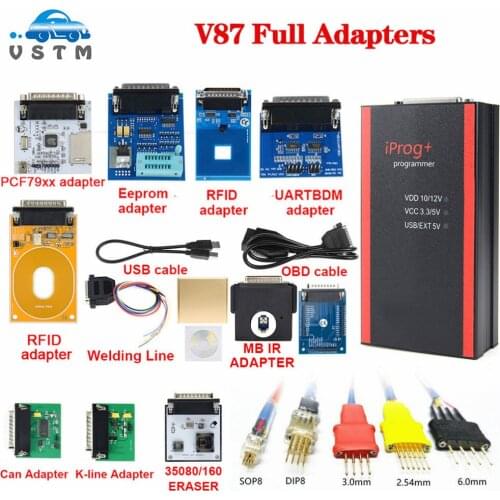 IPROG+ iProg V85 Programmer Replace Parts CAN BUS/K-Line/RFID/MB IR/PCF79XX/5pcs Probe Adapters Without Soldering/ 35080/160